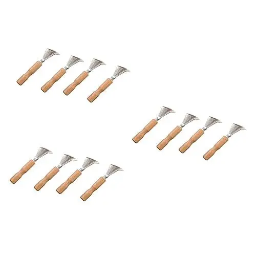 Produktbild: Beavorty 12 STK Heimzubehör Holzwerkzeuge Reinigungswerkzeuge Kammreinigungsbürste Mini-kamm Haarkrallenreiniger Haarbürstenentferner Haarentferner Kammreiniger Bambus Stahlwolle Luftkissen