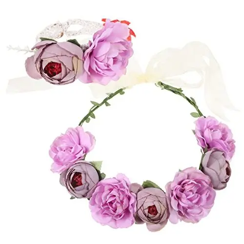 Produktbild: Beavorty Haar-accessoire-set Für Hochzeitsgäste – Feenkrone Braut-stirnband – Blumen-kopfschmuck Für Frauen