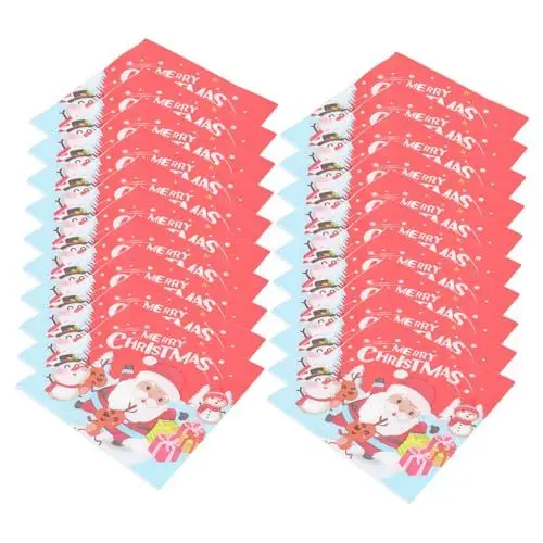 Produktbild: Beavorty Weihnachtstischdekoration 1 Beutel Mit Weihnachtsservietten Einweg-papierhandtüchern Für Fröhliche Weihnachtsveranstaltungen