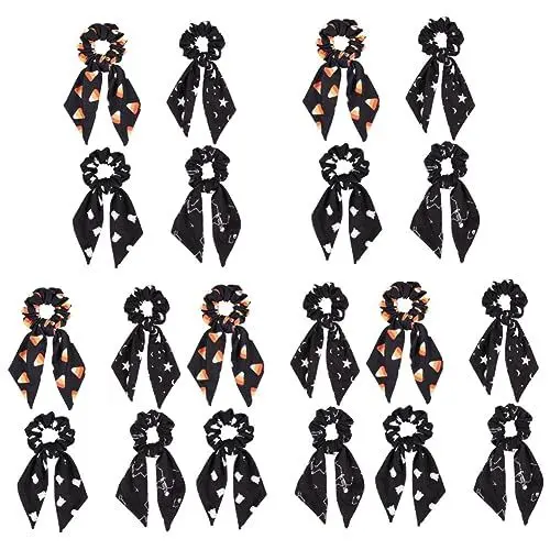 Produktbild: Beavorty 20stücke Teiliges Halloween Haargummi Skelett-design Elastische Scrunchies Für Frauen Haarschmuck Für Parties Reisen Und Alltag Vielseitige Haaraccessoires Für Verschiedene