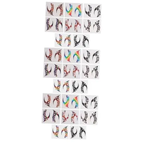 Produktbild: Beavorty 3 Sets Make-up-aufkleber Temporäres Lidschatten- Wasseraktiviert Für Cosplay-events 8 Paare X 3