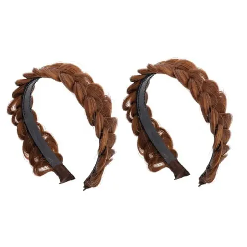 Produktbild: Beavorty Stirnband Für Damen – Geflochtene Perückenstirnbänder Modische Zopfstirnbänder Mit Hoher Echthaar-imitationsoptik