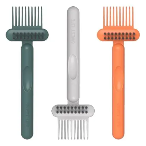 Produktbild: Beavorty 3 Stück Kamm Mini Haarbürstenentferner Rechen Kamm Reinigungsbürste Haar Schmutz Entfernen Instrument Zum Entfernen Von Haaren Staub Schmutz Flusen Heimsalon