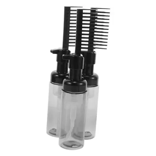 Produktbild: Beavorty 3st Gesichtsreinigungsflasche Wimpern-Conditioner Wurzelfarbstoff- Haaröl-pumpflasche Spenderflasche Für Haaröl Reiseschaumpumpe Wurzelkamm Flasche Black Plastik