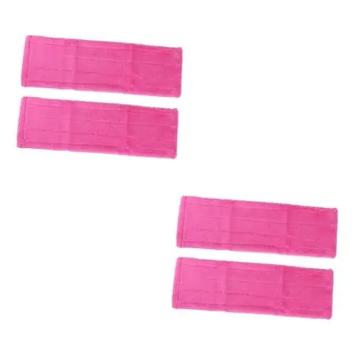 Produktbild: Beavorty 4 Stück Wischmopp Mikrofasertuch Mop Wischpads Aus Mikrofaser Drücken Sie Das Wischtuch Mikrofaser-mopp-nachfüllung Mikrofaser-wischpad Wischkopf Schwammmopp Zubehör Ersetzen Rot