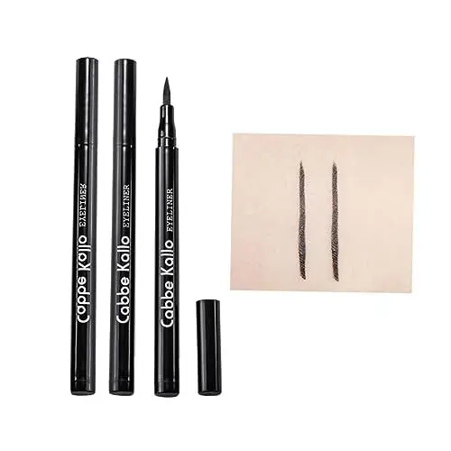 Produktbild: Beavorty 5-teiliger Flüssiger Eyeliner-stift Schwarz Wischfest Schnell Trocknendes Augen-make-up-gel-tool für Frauen