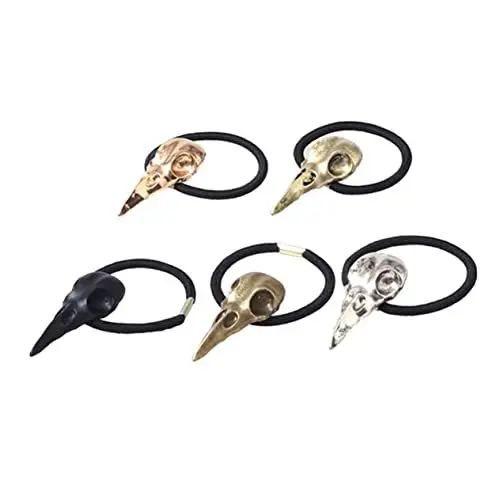Produktbild: Beavorty 5st -haargummi Schädel Haargummis Halloween-pferdeschwanzhalter Frauen Haargummi Gotisches Haarseil Halloween-haarseil Haarschmuck Gummiband Zinklegierung Fräulein Punk