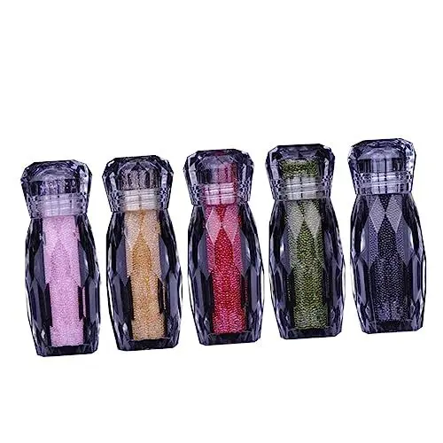 Produktbild: Beavorty Nail Art Strasssteine 5 Stück Mehrfarbige Perlen-nagelaufkleber Für Den Salon- Und Heimgebrauch
