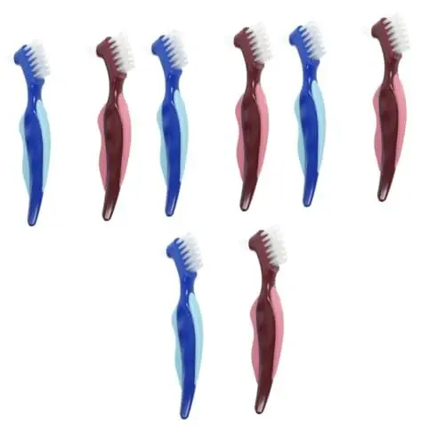 Produktbild: Beavorty 8 Stk Prothesenzahnbürste für ältere Menschen Prothesenzahnbürste für Zahnersatz doppelseitige Prothesenzahnbürste Zahnprothese Zahnbürste für Senioren Zahnspange Zahnbürste Nylon