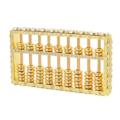 Produktbild: Beavorty Abacus Brass Statu Chinese Taschenrechner Mathematik- Berechnungswerkzeug für Kinder Erwachsene Golden
