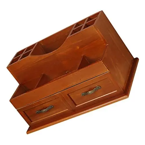 Produktbild: Beavorty Make-up-Organizer-schubladen Kosmetik-aufbewahrungsbox Im Vintage-Stil Schreibtisch-Organizer Aus Holz für Hautpflege- und Schönheitsprodukte