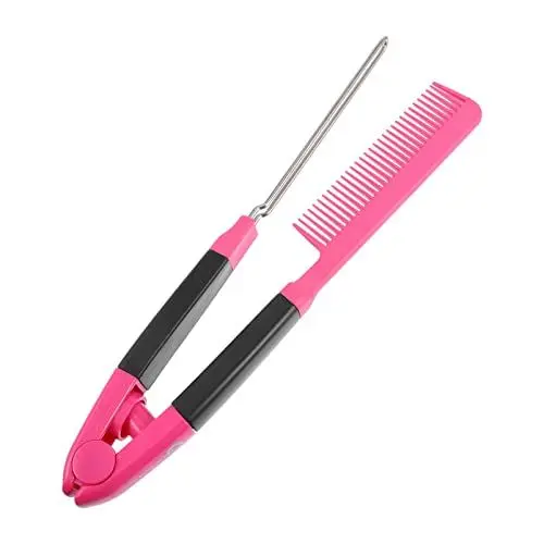 Produktbild: Beavorty Haarwerkzeug Hair Curler Hair Curler Glatthaarkammpinsel: Flaches V- F?rmiges Friseur Haarstyling Gl?tterer Trennk?mme für Knooty Hair Rosy Rosy Haar Accessoire Haar Accessoire