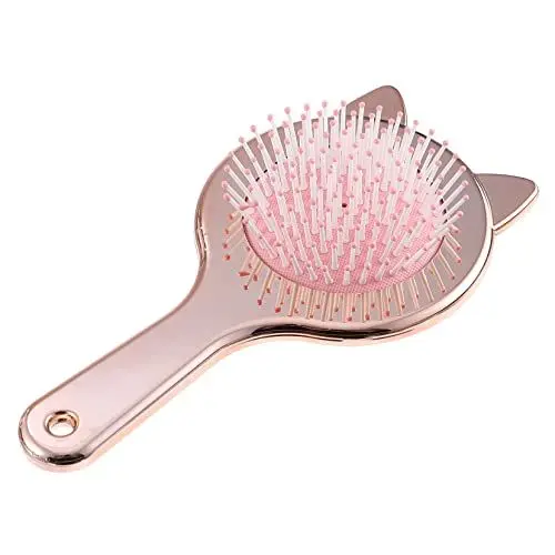 Produktbild: Beavorty Kamm Handhaarbürste Haarmassagebürste Naturhaar Haarglättungsbürste Haarbürstenkissen Haarbürste Für Frauen Bürste Mit Katzenborsten Föhnbürste Anti Frizz Damen Abs