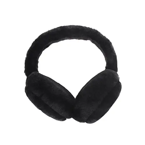 Produktbild: Beavorty Plüsch-Ohrenwärmer Damen Mädchen Winter-Ohrenschützer Verstellbare Ohrenschützer Für Outdoor-Skaten Rodeln Camping Wandern Skifahren Snowboarden (Schwarz)