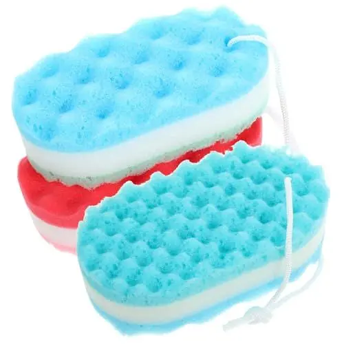 Produktbild: Beavorty Reinigungsschrubber Badschaumschwamm 9Pcs Dusche Luffaschwamm Body Scrubber Body Wash Badebürste Körperreinigungszubehör für Frauen Männer Kinder Badeschwämme