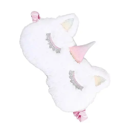 Produktbild: Beavorty Schlafmaske Augenmaske sleep eye mask eyepatches eyemask Scheuklappen Augenschutz Maskerade Augenabdeckung Schlafblinder in der Nacht nachts Gesichtsmaske Kind Weiß