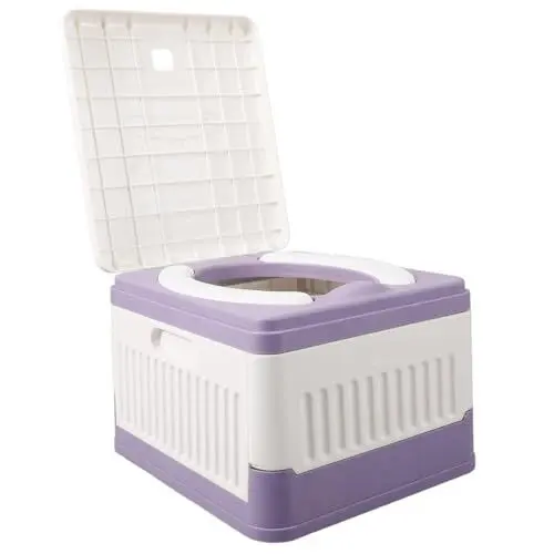 Produktbild: Beavorty Tragbare Campingtoilette Für Erwachsene – Tragbare Klapptoilette Mit Deckel Tragbares Reisetöpfchen Für Erwachsene Eimer Für Reisen Outdoor Wanderausflüge Boot Strandzelt