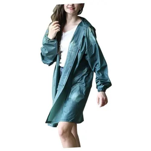 Produktbild: Beavorty Wetterfester Poncho Regenmantel Anzüge im Freien Jacke Wasserfester Mantel Mäntel lang Herren gefüttert Regenponchos für Erwachsene
