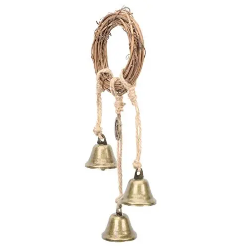 Produktbild: Beavorty Wicker Witch Bell Wind Chime Vintage Hängeglocke Für Türknauf Wiccan Dekoration Klangspiel Für Zuhause Garten Und Büro Schützt Und Bringt Segen