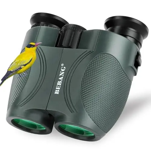 Produktbild: BEBANG 12X25 Kompakt Fernglas Erwachsene Kinder, mit Großen Faltbaren Okular, Ferngläser für Vogelbeobachtung, Jagd, Outdoor Sportspiele und Konzerte