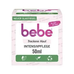 Produktbild: bebe Intensivpflege (50 ml), reichhaltige Gesichtscreme für trockene Haut mit Avocadoöl und Sheabutter, intensiv pflegende Feuchtigkeitscreme für 24h Feuchtigkeit, vegan*