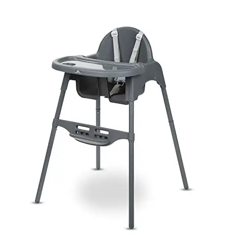 Produktbild: Bebeconfort Meely, 2-in-1 verstellbarer Hochstuhl Baby verwandelt sich in Babystuhl, 6 Monate– 3 Jahre (max. 15 kg), leicht (3,3 kg), Reisehochstuhl Baby, einfach zu reinigen, 5-Punkt-Gurt, Dark Grey