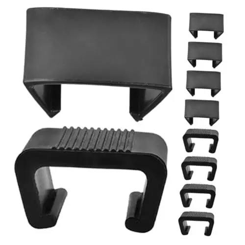 Produktbild: BEBEMOKO 10St Rattanmöbel büromöbel Terrace Furniture Garden Furniture Sofa-Clips Terrassensofa-Verbindungsclips Befestigung für Korbmöbel Stuhlklemmen aus Rattan Möbelklammern Abs Black