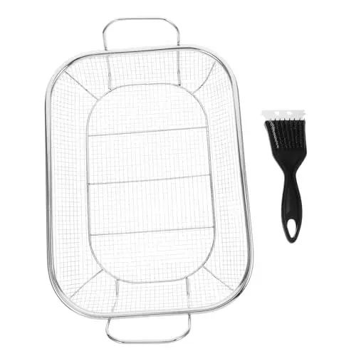 Produktbild: BEBEMOKO 1satz Edelstahl Grillkorb Für Gemüse Und Tragbarer Bbq Korb Für Camping Und Outdoor Multifunktionale Grillschale Mit Großem Volumen Und Einfacher Reinigung