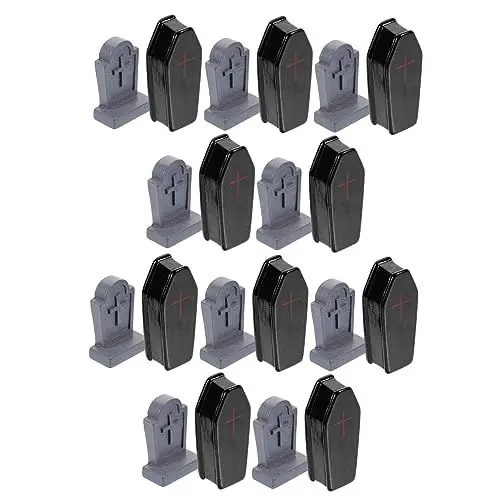 Produktbild: BEBEMOKO 20St Grabsteine ​​für Friedhof Grabstein Halloween-Partydekoration Mini Grabsteine Sarg halloween grabstein halloween atmosphäre Grabstein Halloween- aus Harz