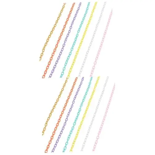 Produktbild: BEBEMOKO 20 Stk Kunststoffkette Diy Liefert Kette Für Diy Kettenglieder Panzerketten Gelbe Kette Schmuckkette Diy Handgefertigte Kabelketten Handtaschen-dekorationskette Bastelkette Plastik