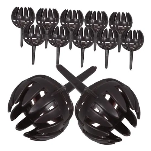 Produktbild: BEBEMOKO 20st Düngerbox Mit Deckel Düngergitterkörbe Wiederverwendbarer Gartenkorb Mesh-düngerkorb Behälter Für Gartendünger Düngerkorb Für Den Garten Bonsai-düngerkorb Abs Black
