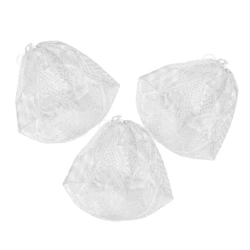Produktbild: BEBEMOKO 3St Wäschesack Wäschebeutel zum Waschen Zugbeutel für Kleidung Sockenwaschbeutel waschemaschine aufbewahrungstasche Wäsche Waschbeutel Wäschebeutel für Unterwäsche Polyester Weiß