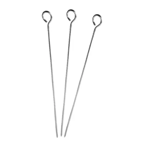 Produktbild: BEBEMOKO 3-teiliger Grillspießhalter Aus Edelstahl Kebab-rack Zum Grillen Tragbar Und Platzsparend Grill-bratzubehör