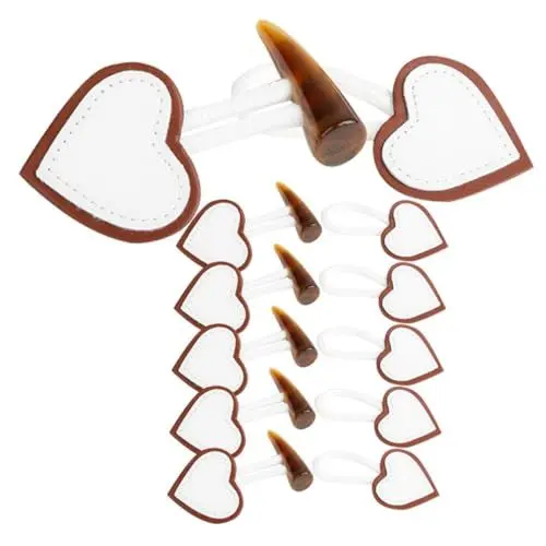 Produktbild: BEBEMOKO Elegante Mantel Kleidung Knöpfe Dekorative Leder Knebelschnallen Horn Knöpfe Für