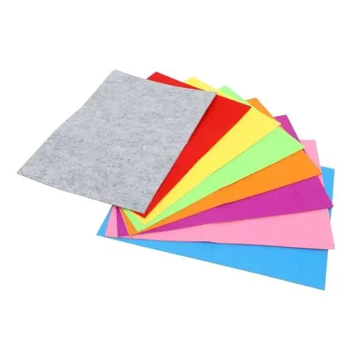 Produktbild: BEBEMOKO Bastelfilzplatten Zum Kleben 8 Stück Bunte Filzstoffe Für Jungen Und Mädchen Und Die Früherziehung