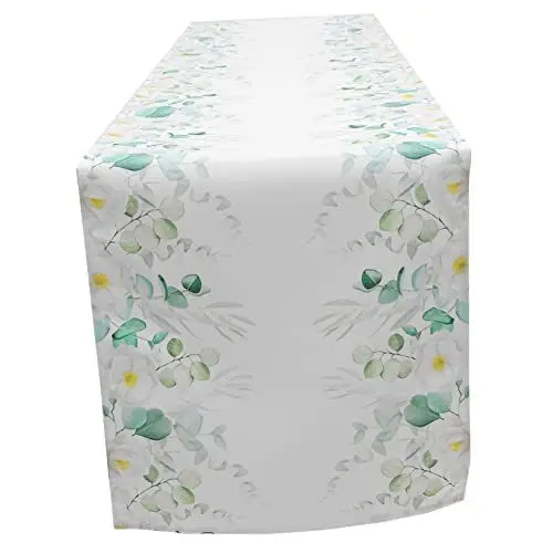 Produktbild: BEBEMOKO Tischläufer Boho Tischdecke Tucwurl wasserdichte Tischdecke Vintage Blumenmuster Für Dekorative Tischgestaltung Tischläufer Für Feiern Partys Und Events Pflegeleicht Und Stilvoll