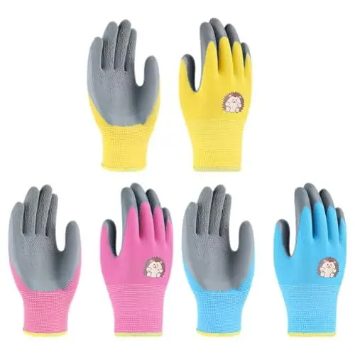 Produktbild: BEBEMOKO Gartenhandschuhe Dicke Arbeitshandschuhe Wiederverwendbare Schutzhandschuhe Für Gartenarbeit Outdoor Aktivitäten Ideal Für Kindergarten Und Zoobesuche XXS