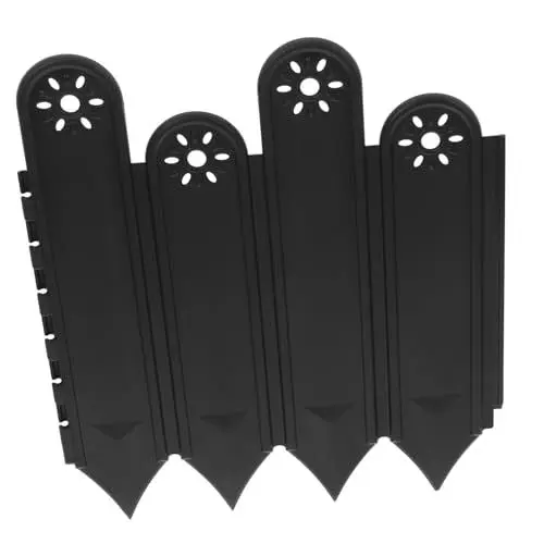Produktbild: BEBEMOKO Gartenzaun Landschaftspfad-Panel Baumzaun Rasenkanten Landschaftsgrenzzaun Blumenbeete Grenze Rasenbegrenzung Gartendekoration Zaun für Blumenbeete Gartenbeeteinfassung pp Black