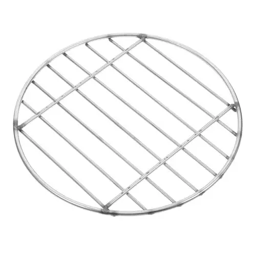 Produktbild: BEBEMOKO Grillnetz Grillmatte grillzubehör Grillroste Grillrost rund Drahtgeflecht zum Grillen Outdoor-Grillgitter runder Grillrost Grillplatz Grillgitter aus Metall Rostfreier Stahl Silver