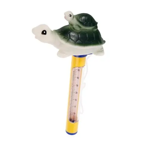 Produktbild: BEBEMOKO Wasserthermometer Poolthermometer Schwimmendes Pool-thermometer Eisbadthermometer Badetemperaturthermometer Schwimmendes Pooltemperaturthermometer Badethermometer Green Plastik