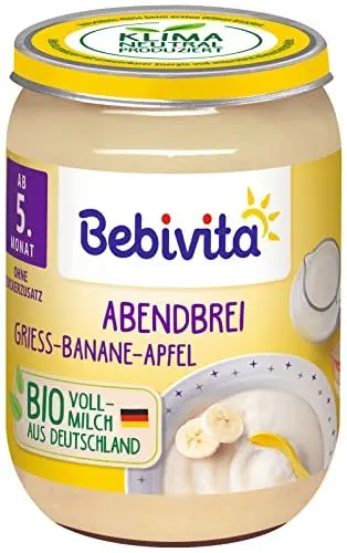 Produktbild: Bebivita Abendbrei Grieß-Banane-Apfel, 6er Pack (6 x 190g)