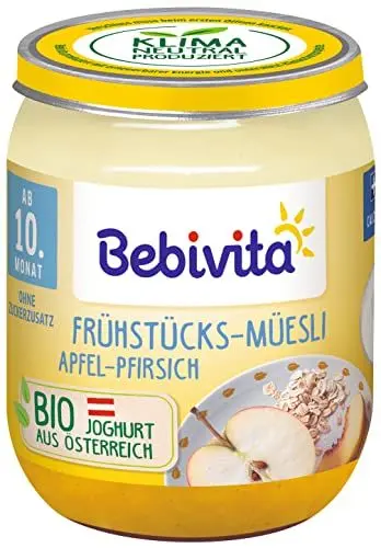 Produktbild: Bebivita Frühstücks-Müsli Apfel-Pfirsich, 6er Pack (6 x 160 g)