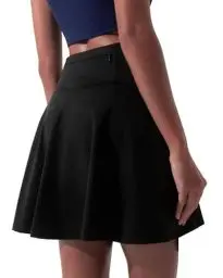 Produktbild: BebreezChic Tennisrock Damen mit Hose Sportrock Kurz Sommerrock High Waist Plissiert Mini Golf Athletic Skirt mit Taschen, Schwarz, L