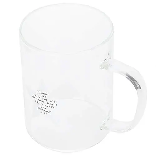 Produktbild: Becher, 350ml Transparent für Milchkaffee Saft Tee Heiß- und Kaltgetränkeglas mit Henkel für die Einrichtung(#2)