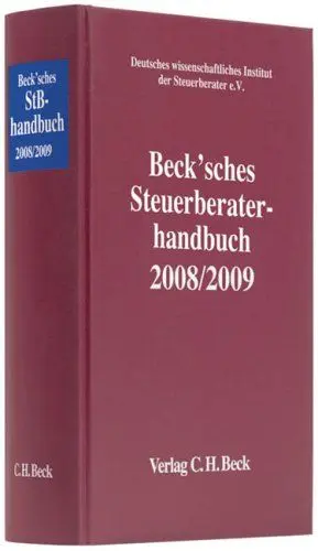 Produktbild: Beck'sches Steuerberater-Handbuch 2008/2009 (Schriften des Deutschen wissenschaftlichen Steuerinstituts der Steuerberater e.V.)