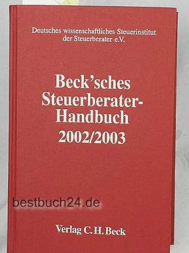 Produktbild: Beck'sches Steuerberater-Handbuch (StB) 2002/2003