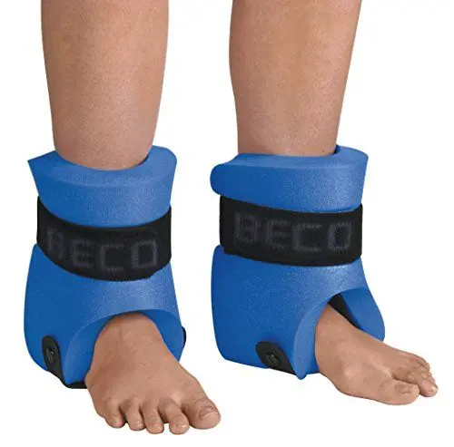 Produktbild: BECO Beinschwimmer – Auftriebshilfe Erwachsene für Aquajogging, Wassergymnastik & Schwimmtraining, Beinschwimmer mit breitem Klettverschluss – 1 Paar, Größe: M, Länge: 18 cm
