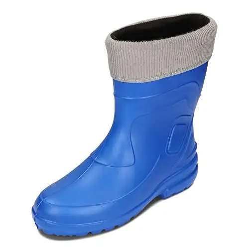 Produktbild: BeComfy Damen Gummistiefel EVA Schaumstoff Stiefel Gefüttert Isolierte Leichte Warme Schwarz Grqau Blau 36-42 EU (Blau, numeric_39)