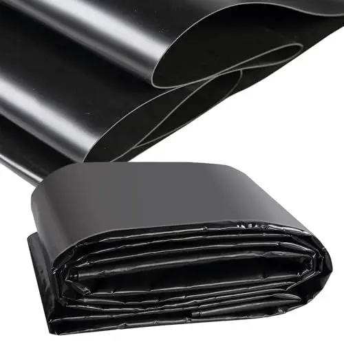 Produktbild: Becool fish HDPE Teichfolie Flexibel Teichfolien 0.12mm Fischteichfolie Gartenteich Folie Vorgeschnittene Teichplane 2x2 3x3 4x4 6x6.0m für Wasserfälle künstliche Seen Aquakulturfarmen