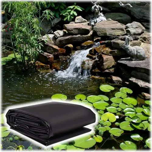 Produktbild: Becool fish Teichfolie Aus Gummi Fischteichfolie 0.12mm Gartenteich Dichtungsfolie wasserdichte Teichplane Für Wasserfall Kleine Teiche Brunnen Hochbeet Teichmembran 2x2 6x8 5x10 6x15.0m